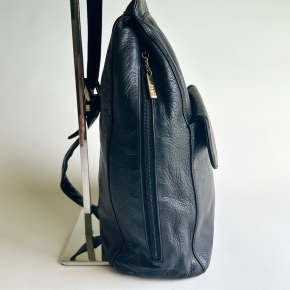 Charter Club Black Genuine Leather One Strap Backpack main image 14